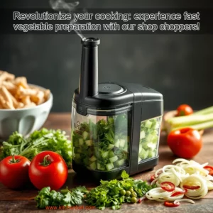 Artistic representation for Revolutionize your cooking: experience fast vegetable preparation with our shop choppers!