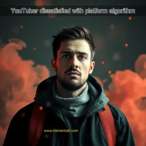 Artistic representation for YouTuber dissatisfied with platform algorithm