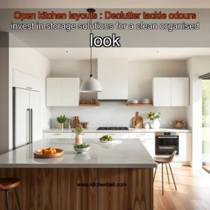 Read more about the article Open kitchen layouts : Declutter  tackle odours  invest in storage solutions for a clean  organised look