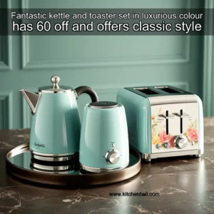 Artistic representation for Fantastic kettle and toaster set in luxurious colour has 60 off and offers classic style