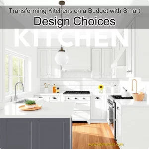 Artistic representation for Transforming Kitchens on a Budget with Smart Design Choices